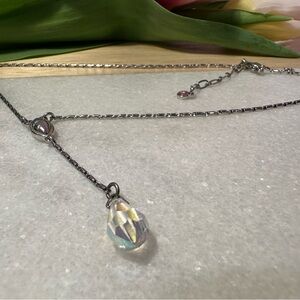Swarovski Silver Necklace with Iridescent Crystal